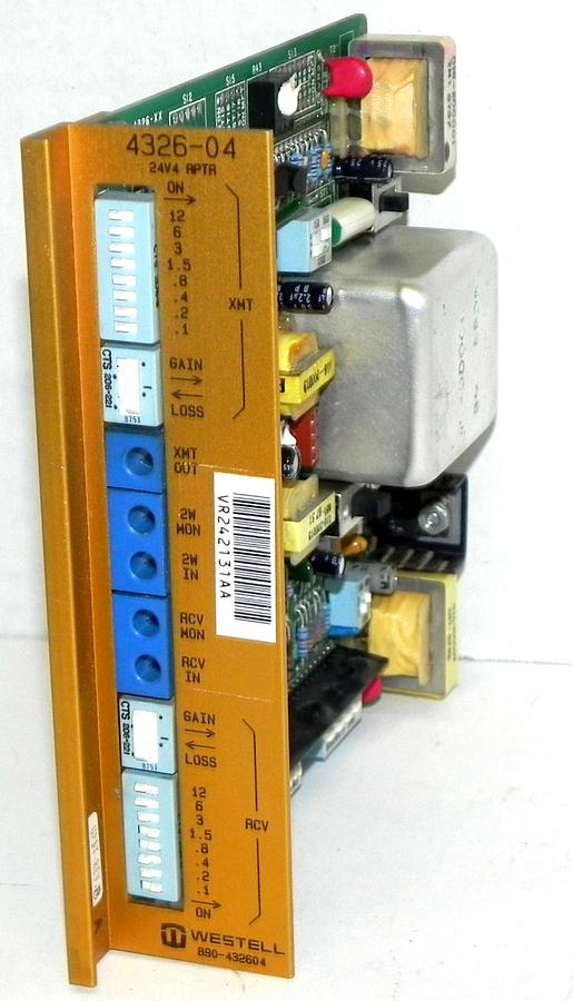 Used WESTELL B90-432604 BOARD 24V4 RPTR, 4326-04