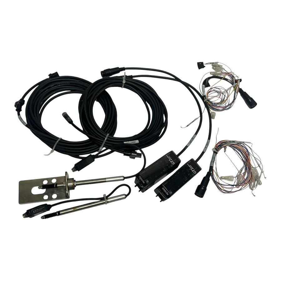 Used Keyence GT2 Series Precision Measuring Kit: (2) GT2-P12 Heads, (2) GT2-71MCP Amp