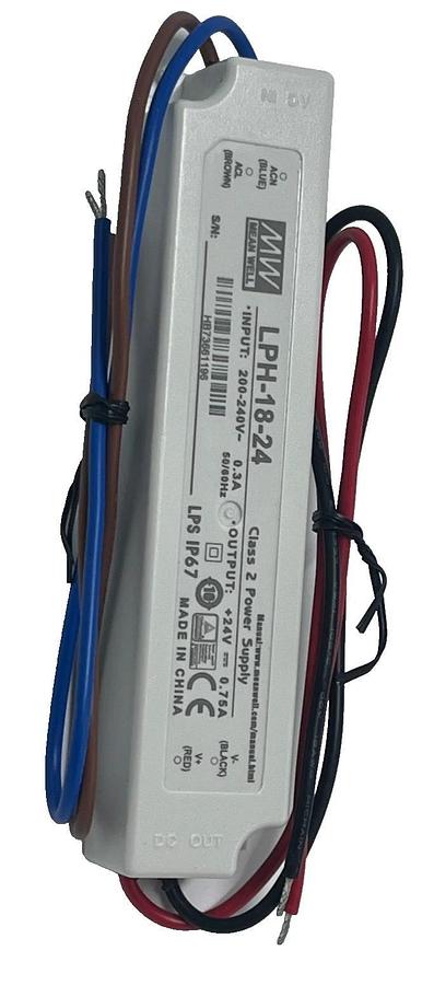 MEAN WELL LPH-18-24 LED Switching Power Supply 24VDC 0.75A 18W IP67 Waterproof