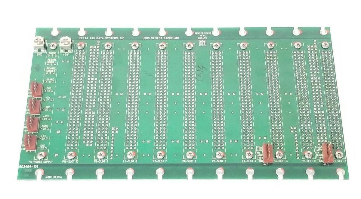 Used DELTA TAU 603464-101 UBUS 10-SLOT BACKPLANE BOARD 603464101