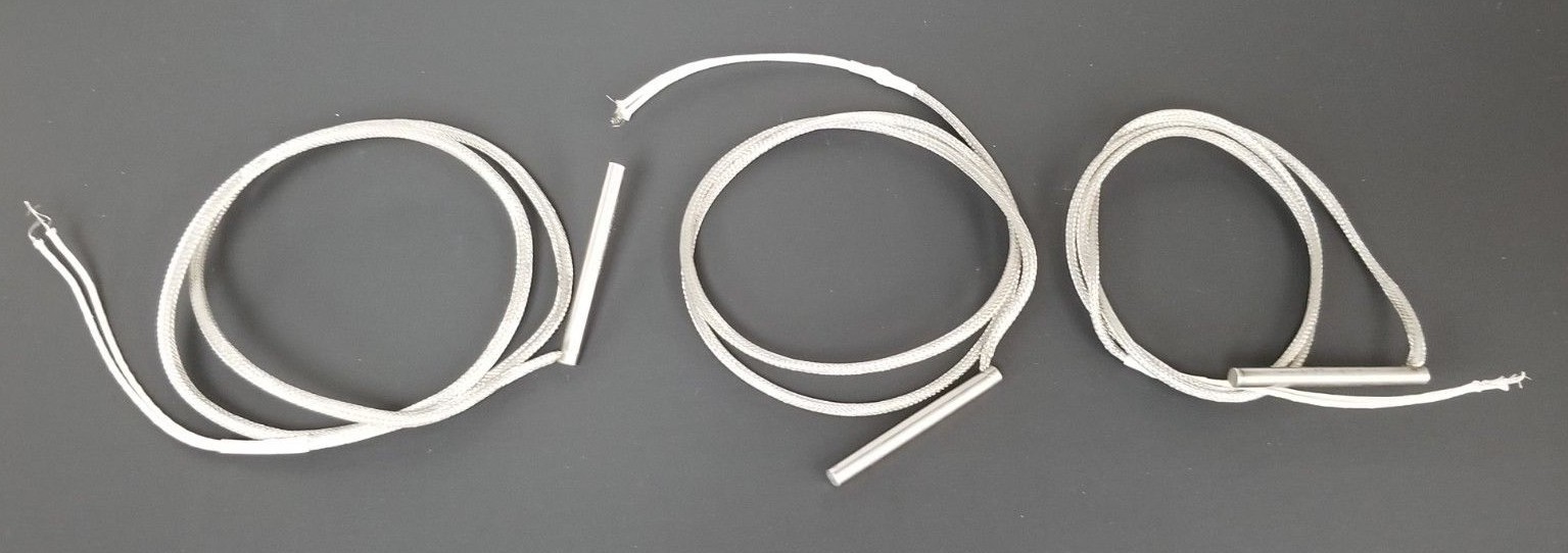 Used LOT OF 3 OGDEN MXEE02A3040 HEATER CARTRIDGES 353D-T, 100W, 120V