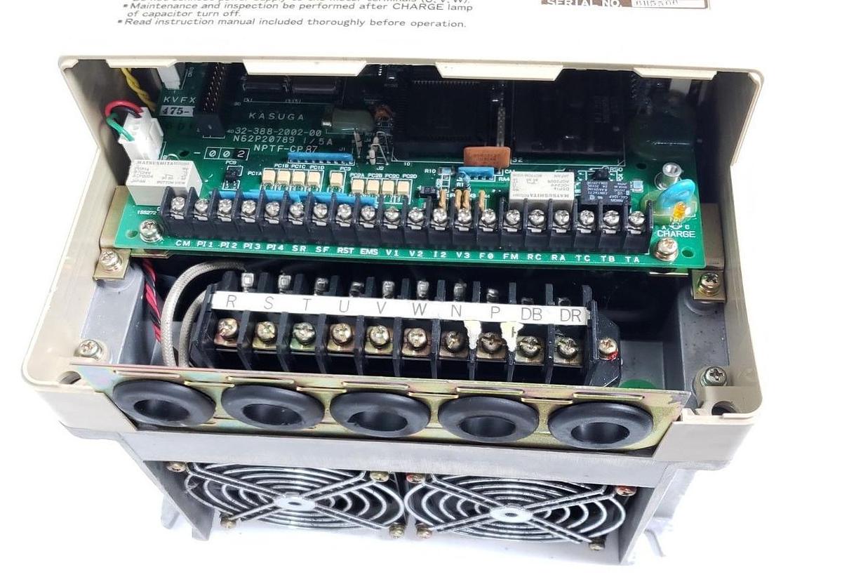 Used DRIVECON KVFX-475-E TRANSISTOR INVERTER 380-460V, 50-60HZ, 17A, 10HP, KVFX475E
