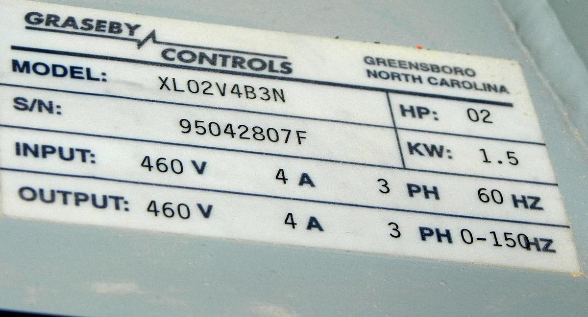 Used GRASEBY CONTROLS XL02V4B3N VARIABLE SPEED DRIVE USED
