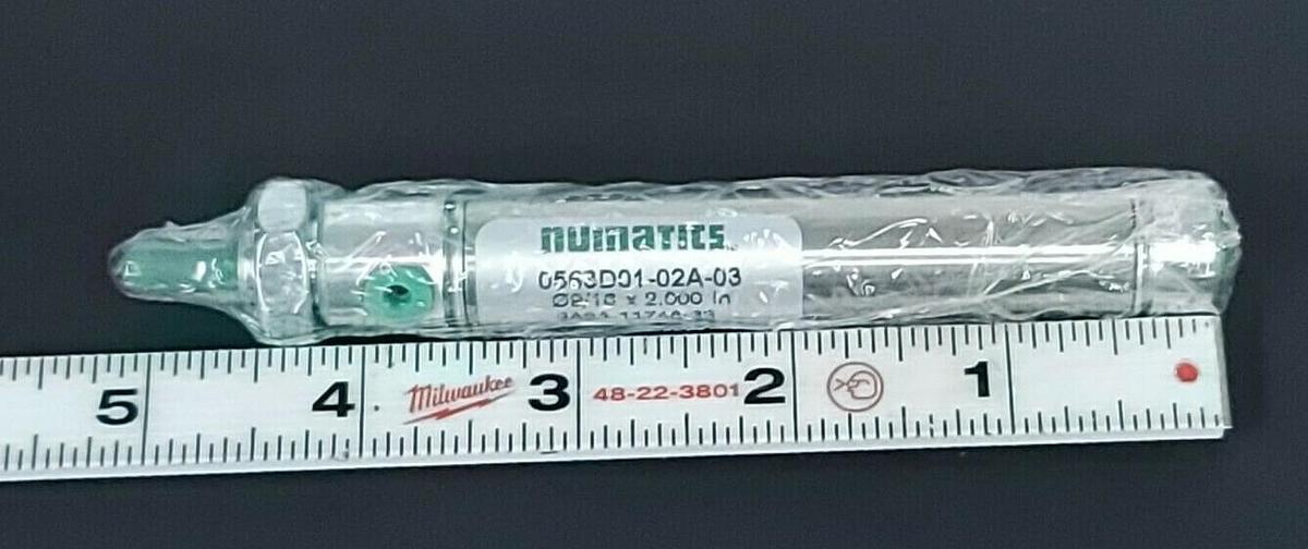 Used NEW NUMATICS 0563D01-02A-03 PNEUMATIC CYLINDER 2'' STROKE 9/16'' BORE