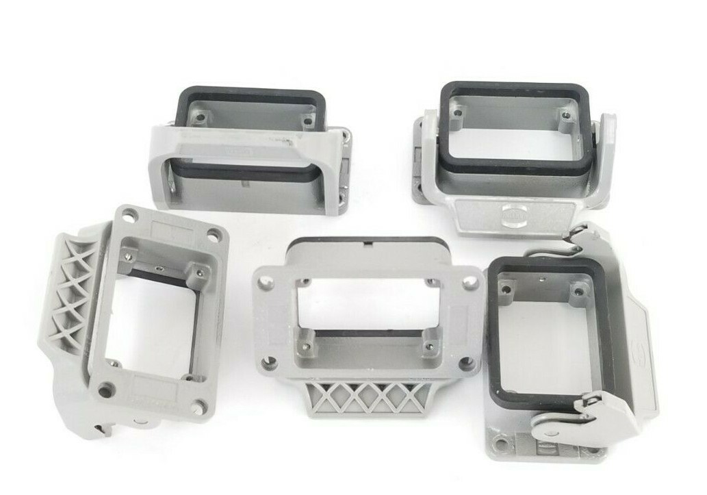Used LOT OF 5 HARTING 6B LB 2 PC HAN-EASY LOCK LEVERD & TERMINAL HOUSING