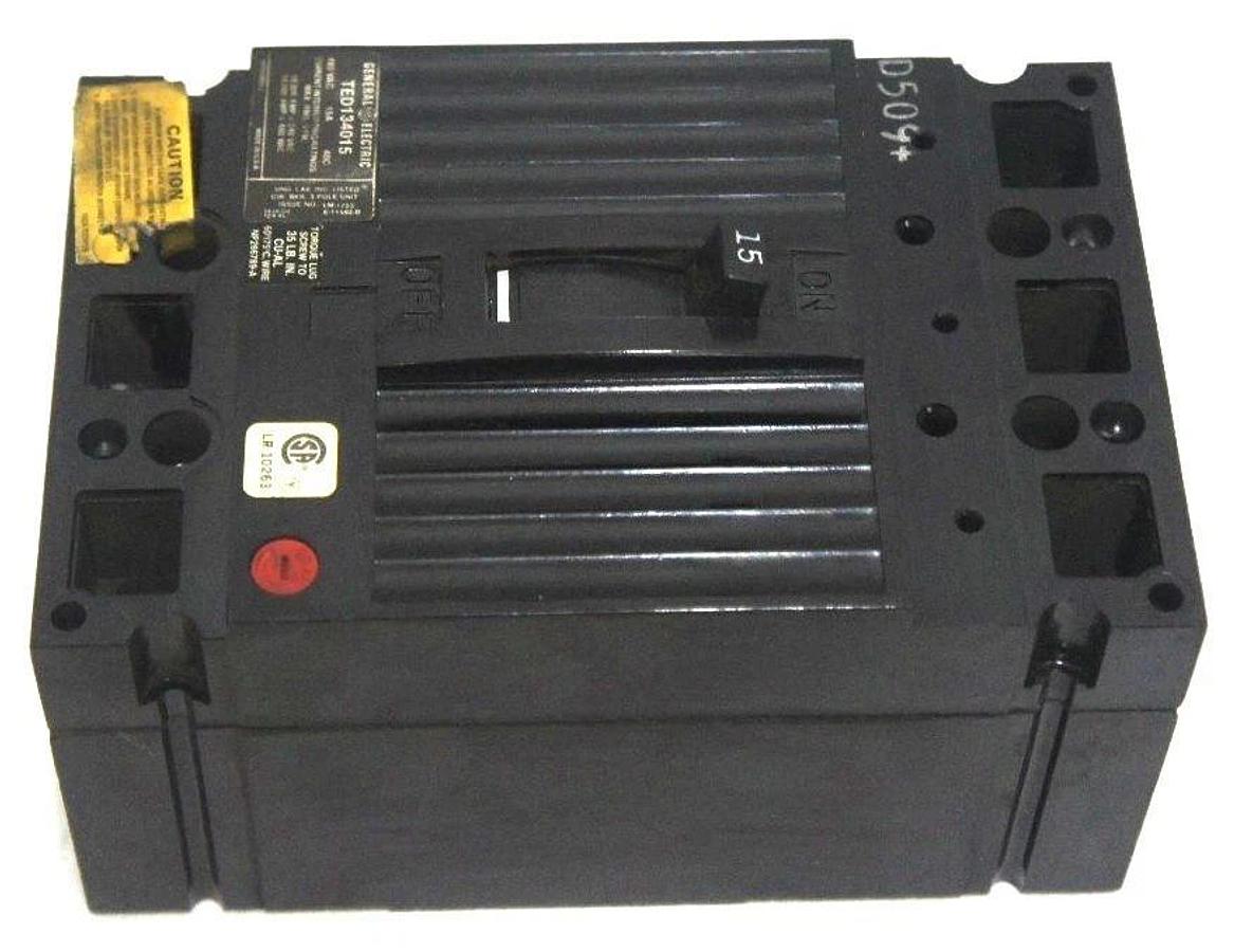 NIB GENERAL ELECTRIC TED134015 CIRCUIT BREAKER 15AMP 3 POLE TED134015WL