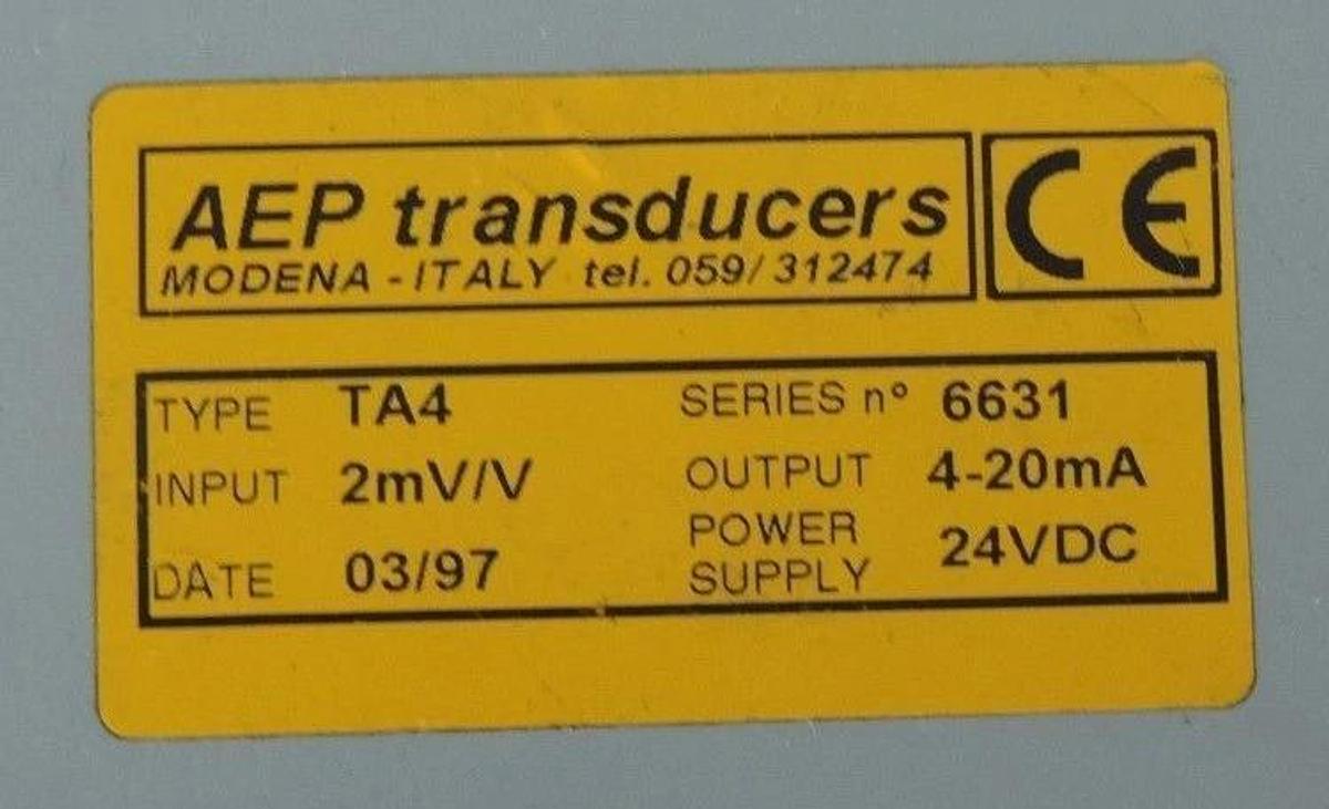 Used AEP TRANSDUCERS TA4 ANALOG TRANSMITTER TA4/2