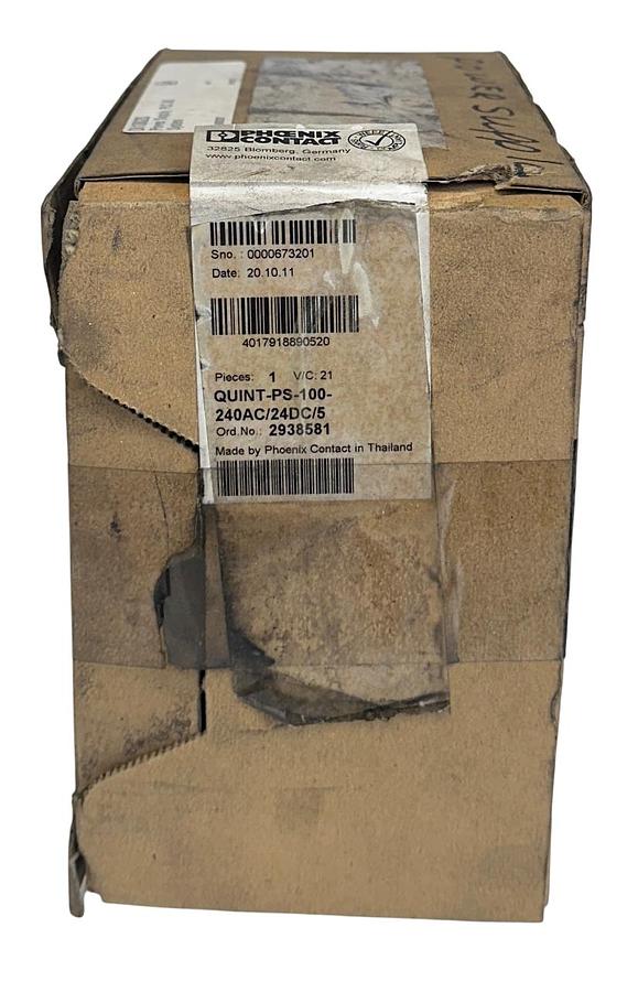 Used PHOENIX CONTACT QUINT-PS-100-240AC/24DC/5 / 2938581 POWER SUPPLY 24VDC OUT NSMP