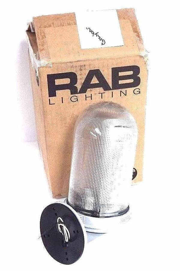 Used NIB RAB LIGHTING VXBR200S/F22 VAPORPROOF LIGHT FIXTURE 22W 120V WL BR 4" BX 1/2"