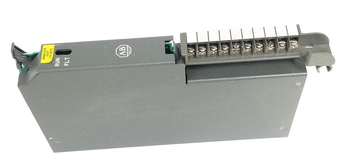 Used ALLEN BRADLEY 1771-OFE1 ANALOG OUTPUT MODULE SER. A F/W REV. B W/ 1771-WA SER. B