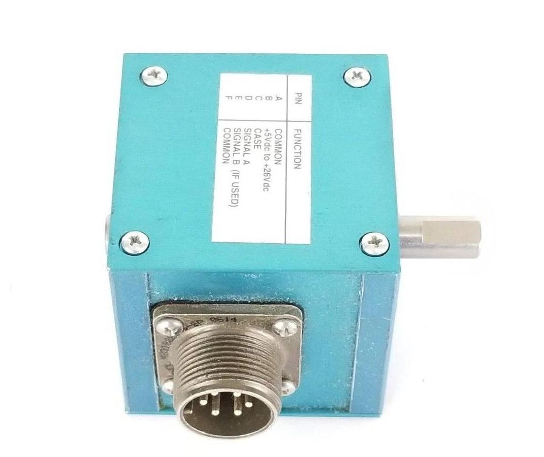 Used DANAHER DYNAPAR 2106001010 ENCODER 3/8 SFT SGL END W/O P/U MS CON, 1273877, 0619
