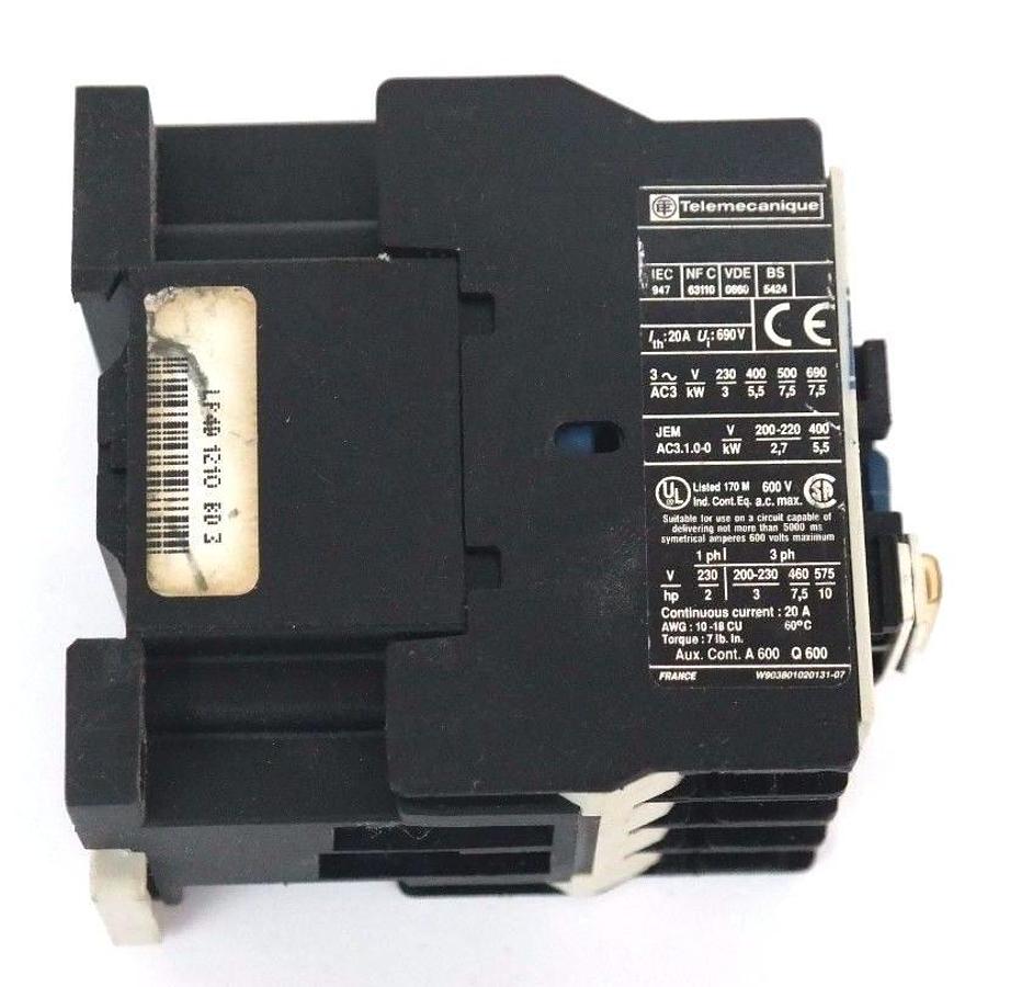 Used TELEMECANIQUE LP4-D1210-BD3 CONTACTOR 24V, LP4D1210BD3