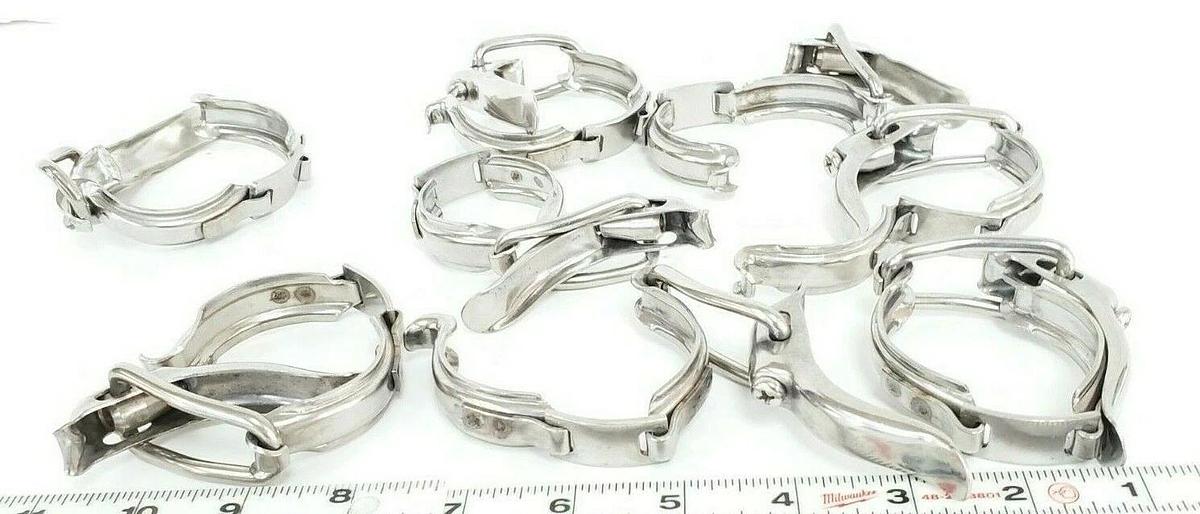 Used LOT OF 8 GENERIC 304 13MHLA150 HINGED TOGGLE CLAMPS 13MHLA 1-1/2" S 13MHLA-1.5-S