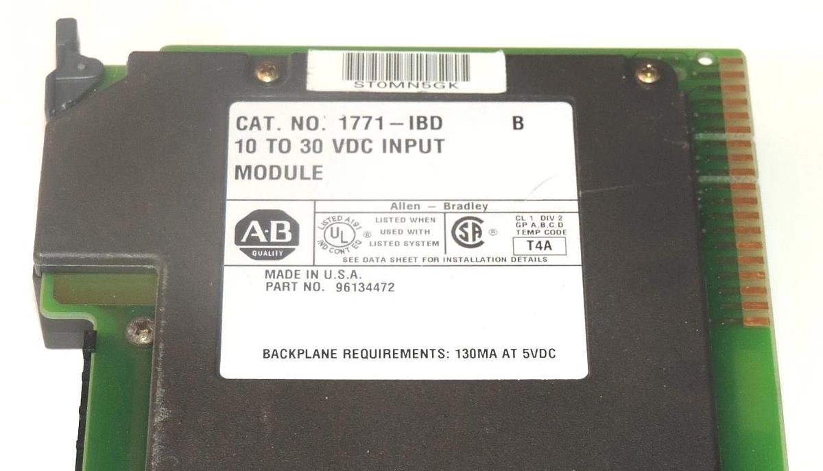 Used ALLEN BRADLEY 1771-OBD SER. B 10-60VDC OUTPUT MODULE 1771-OBD/B