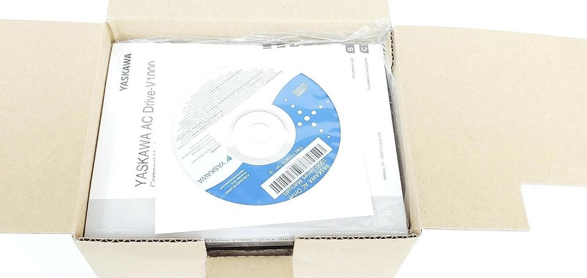 Used NIB YASKAWA CIMR-VU2A0001BAA AC DRIVE REV. C 200V 3PH 1.2A/0.8A CIMRVU2A0001BAA