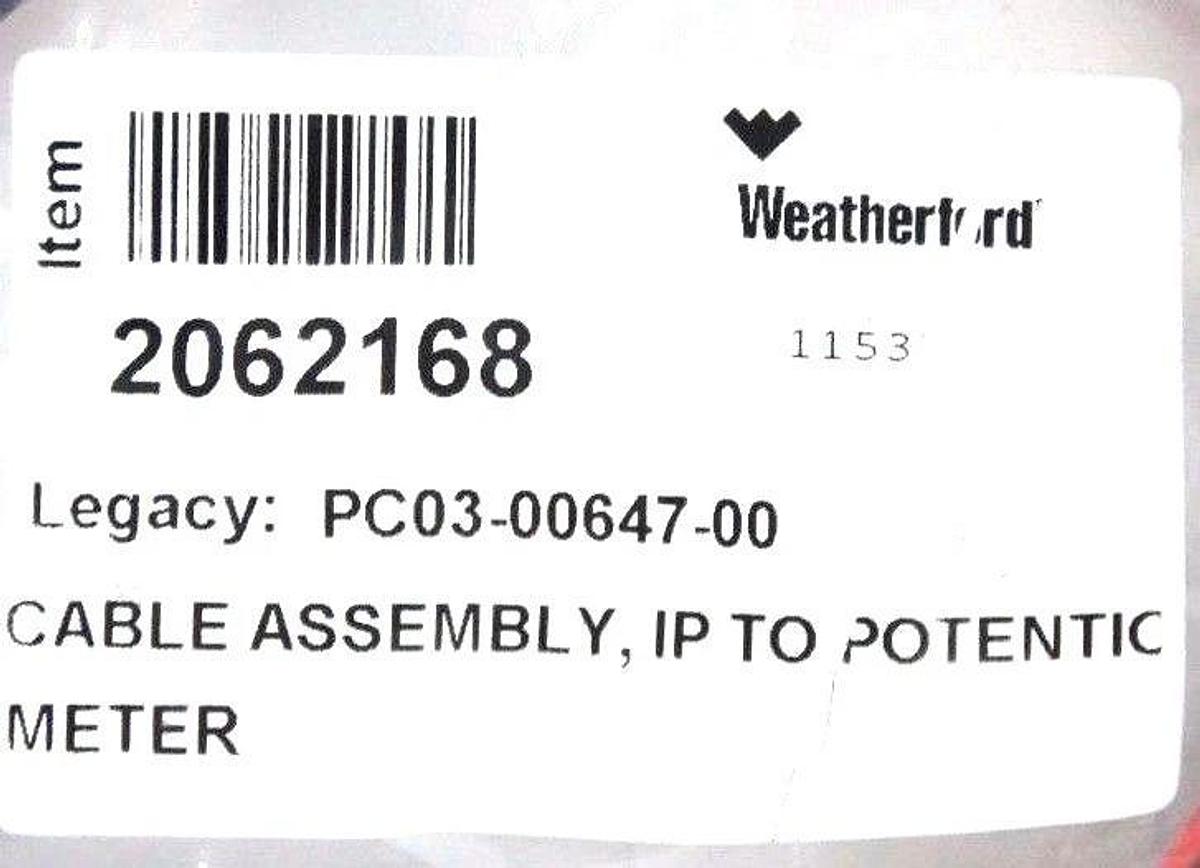 Used NEW CLAROSTAT 2062168 CABLE ASSEMBLY Y, IP TO POTIONTIOMETER REV. A, 380C3