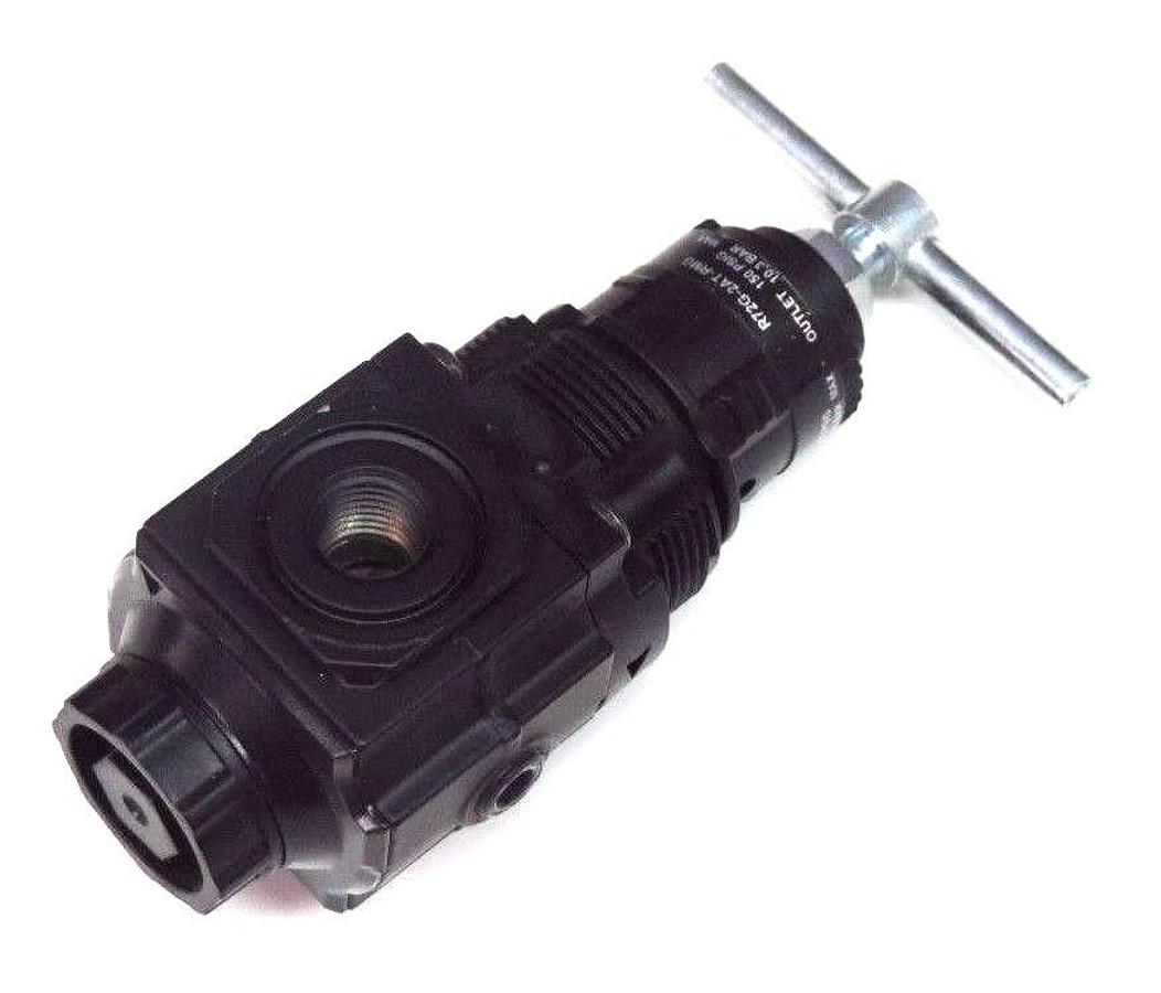 Used NORGREN R72G-2AT-RMG REGULATOR 1/4" NPT 300PSI INLET 150PSI OUTLET R72G2ATRMG