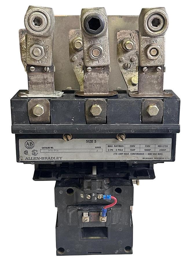 Used ALLEN BRADLEY 509-FOB /A SIZE 5 STARTER 509FOB