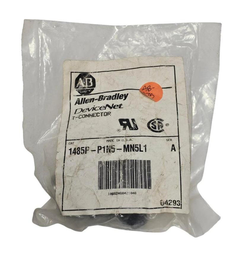 Used NEW ALLEN BRADLEY 1485P-P1N5-MN5L1 DEVICENET T-CONNECTOR 1485PP1N5MN5L1 SER. A