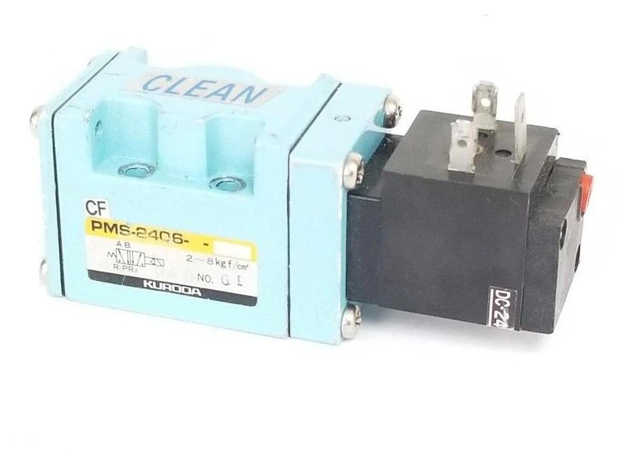 Used KURODA PMS-2406 SOLENOID VALVE SINGLE 3PORT, 24VDC, PMS2406