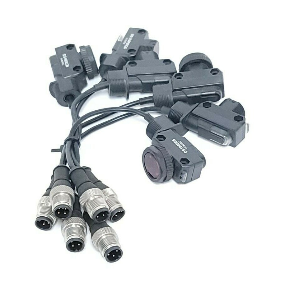Used LOT OF 6 BANNER DS18VP6RQ5 BARREL-MOUNT SENSORS WIDE BEAM 10-30VDC