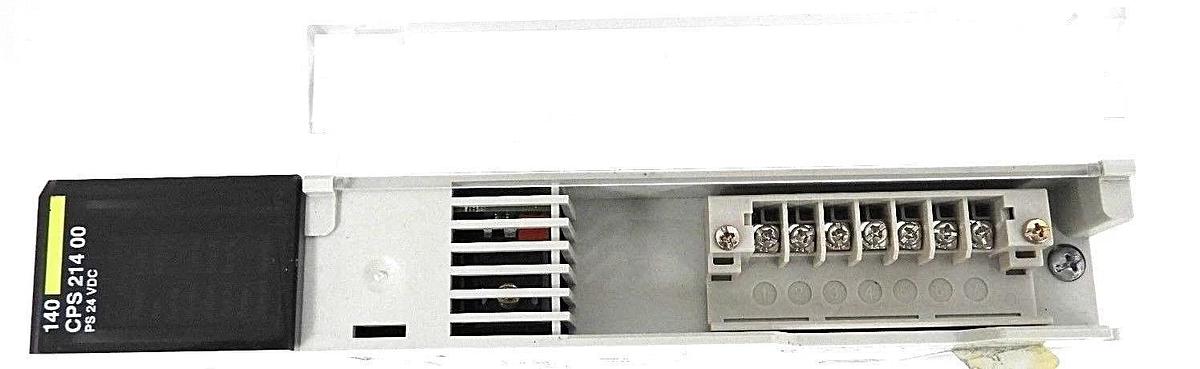 Used SCHNEIDER MODICON 140CPS21400 POWER SUPPLY 8AMP 24VDC, PV: 03, RL: 19