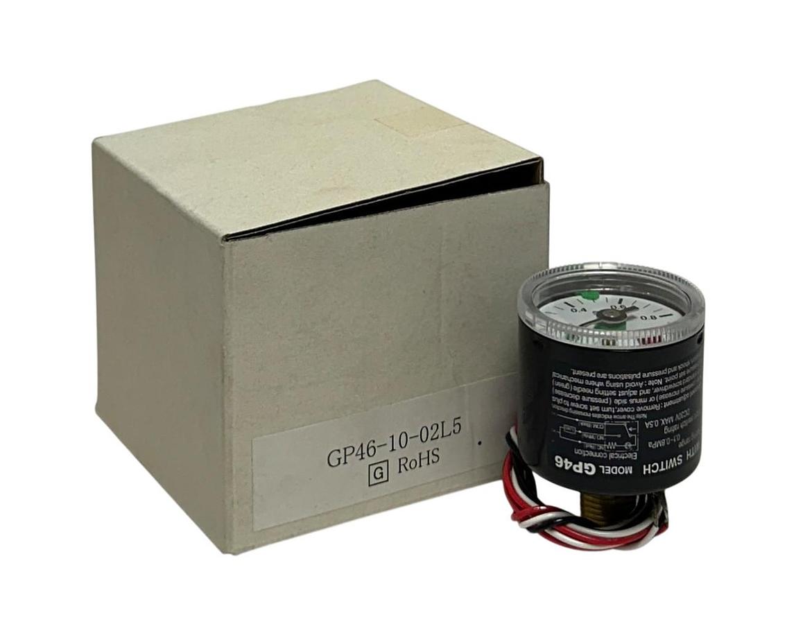 Used SMC GP46-10-02L5 / GP461002L5 PRESSURE GAUGE W/ SWITCH 0-1MPa 30VDC OEM NSMP