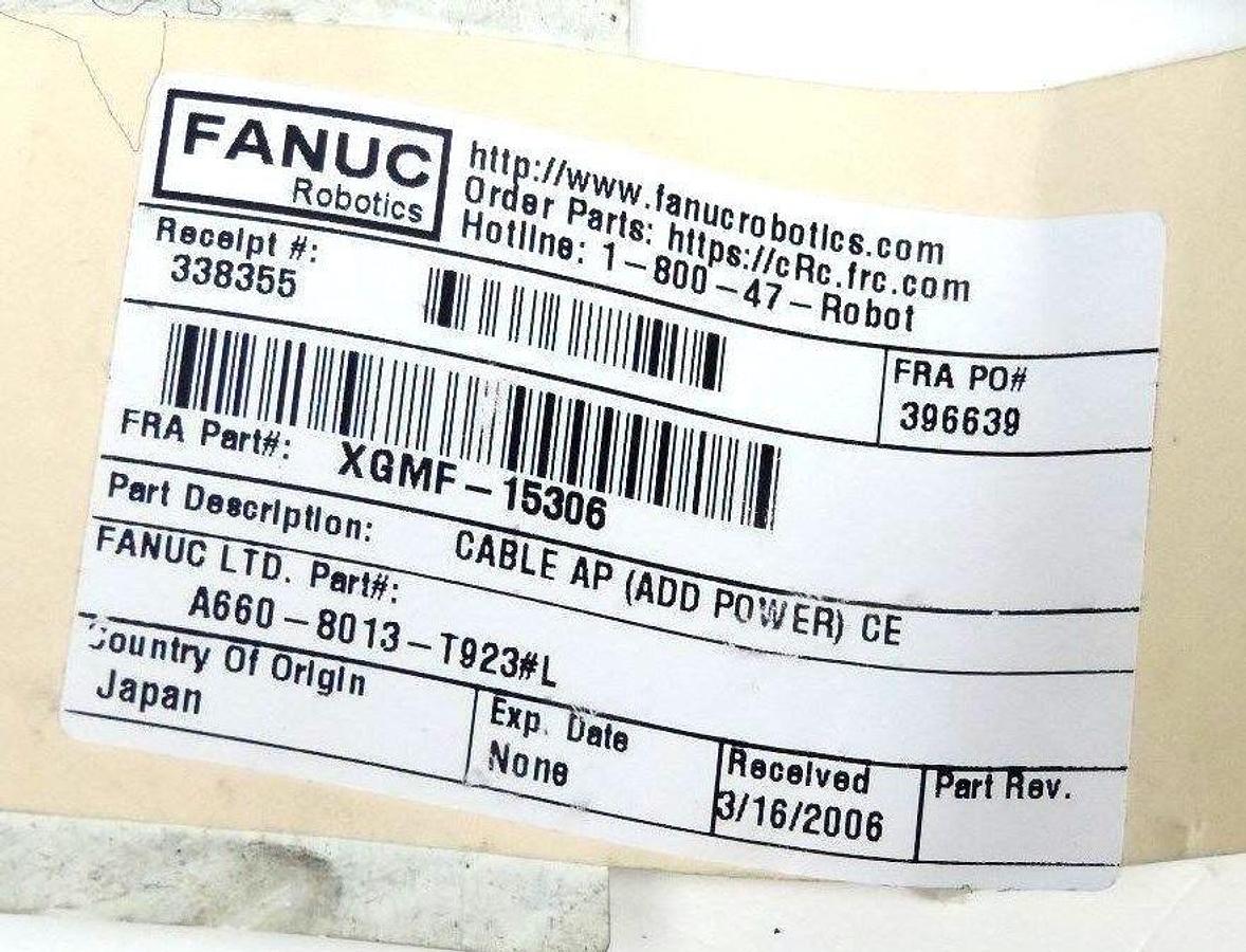 Used NEW FANUC A660-8013-T923#L SERVO CABLE 5870MM W/ 2 NIB HARTING HOUSINGS