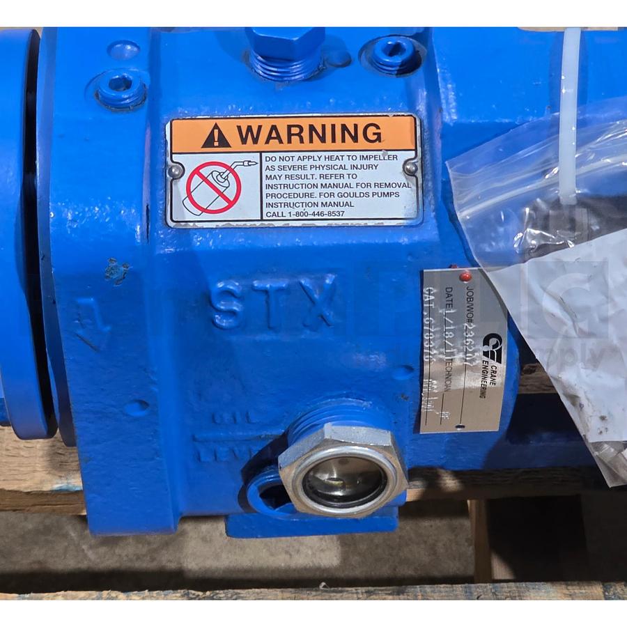 Used GOULDS PUMPS 3196 1.50X3-8 6" 316 SS CENTRIFUGL PUMP 3196STX-1.5X3-8 REPAIRED