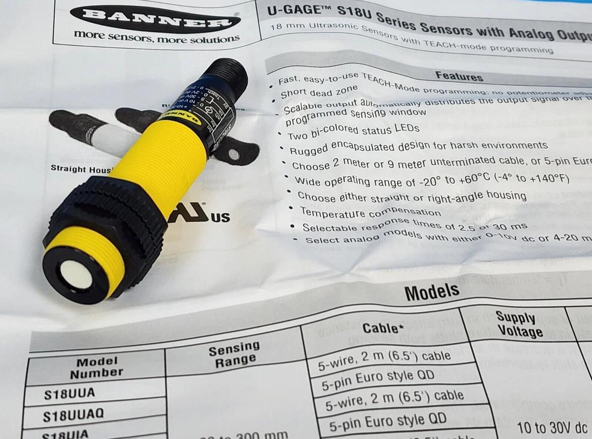 Used NIB BANNER S18UUAQ PROXIMITY SENSOR 02700