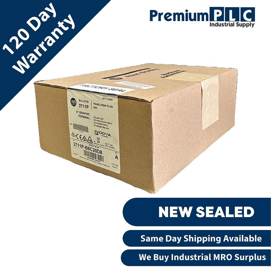 Used NEW SEALED ALLEN BRADLEY 2711P-B6C20D8 /A PanelView Plus 600 COLOR Enet/RS232