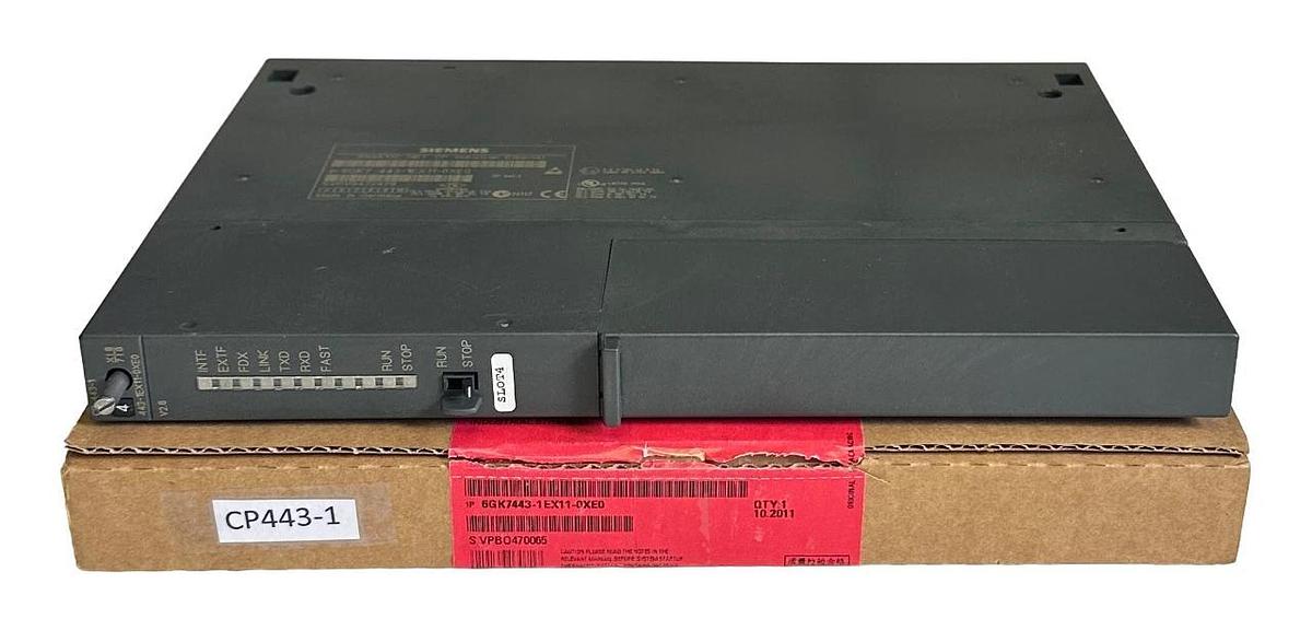 Used SIEMENS 6GK7443-1EX11-0XE0 / 6GK74431EX110XE0 SIMATIC NET CP443 COMM PROCESSOR