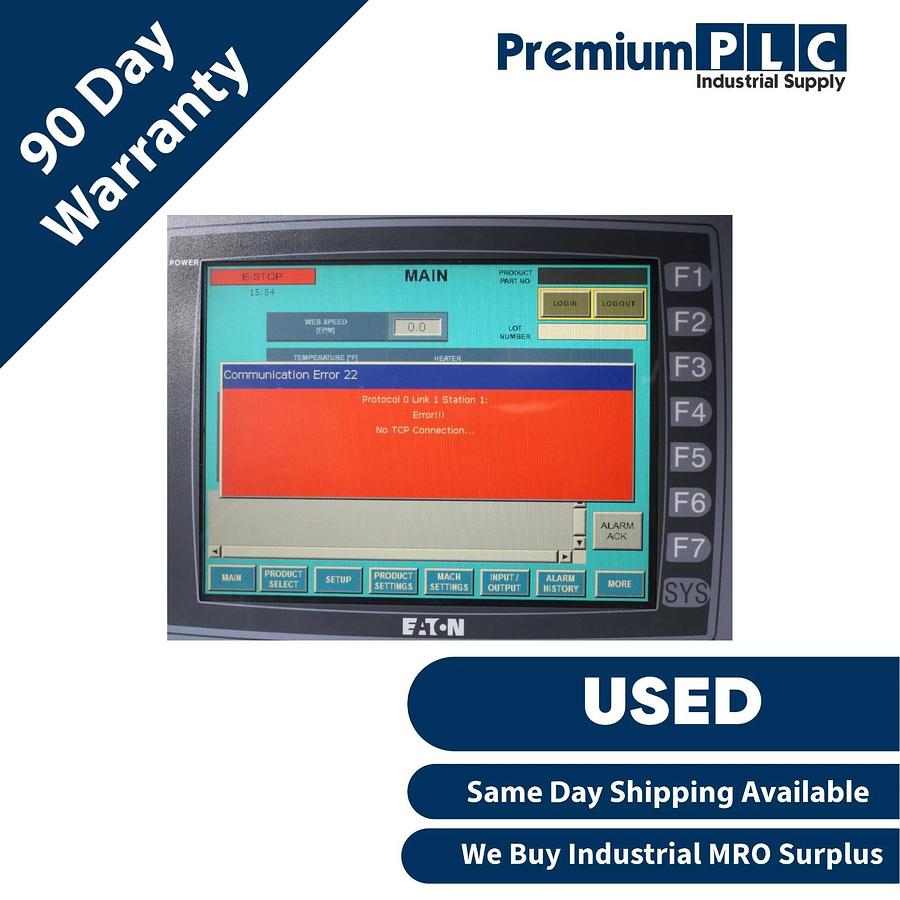 Used EATON HMI10CE / HMI10CE02 OPERATOR INTERFACE HMI SERIES 24VDC Enet COLOR / TOUCH