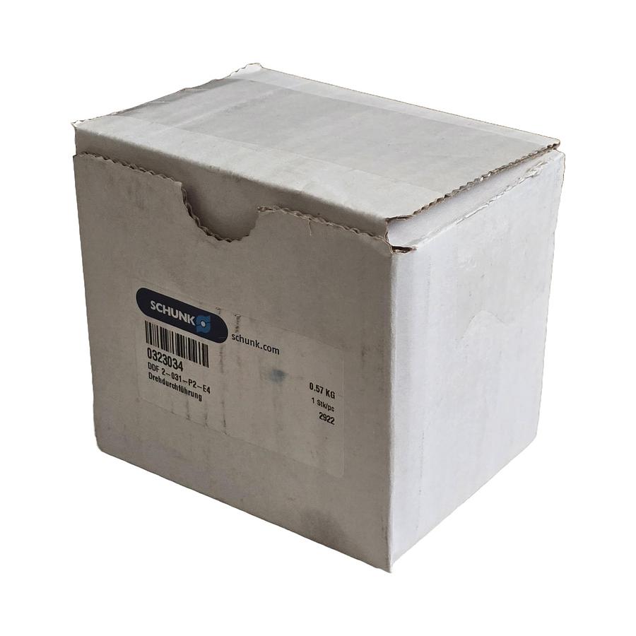 Used SCHUNK DDF 2-031-P2-E4 / DDF2-31-P2-E4 ROTARY FEED-THROUGH 323034 / 0323034 NSMP
