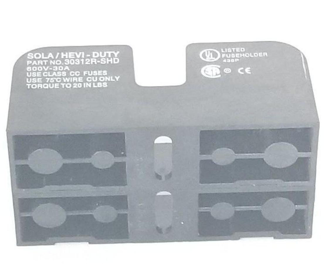 Used SOLA / HEVI-DUTY 30312R-SHD FUSE HOLDER 600V, 30A, 30312RSHD