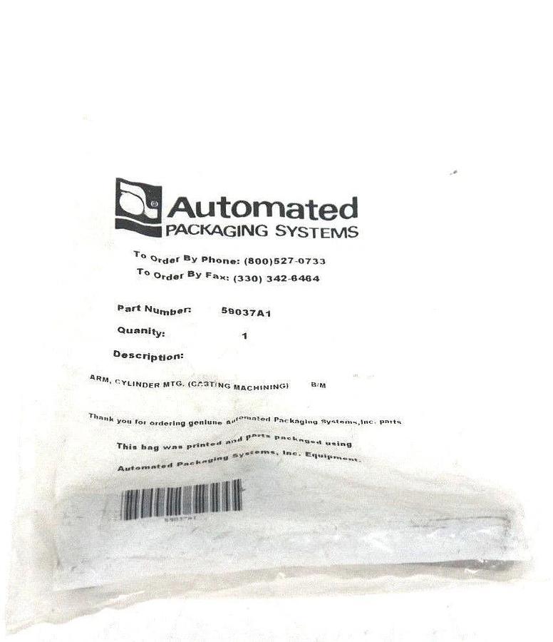 Used NEW AUTOMATED PACKAGING SYSTEMS 59037A1 ARM, CYLINDER MTG. (CASTING MACHINING)