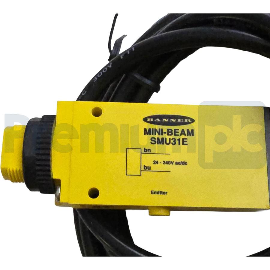BANNER SMU31E - 52575 MINI-BEAM UNIVERSAL EMITTER 2m (6.5') CABLE, RANGE 3m NSMP