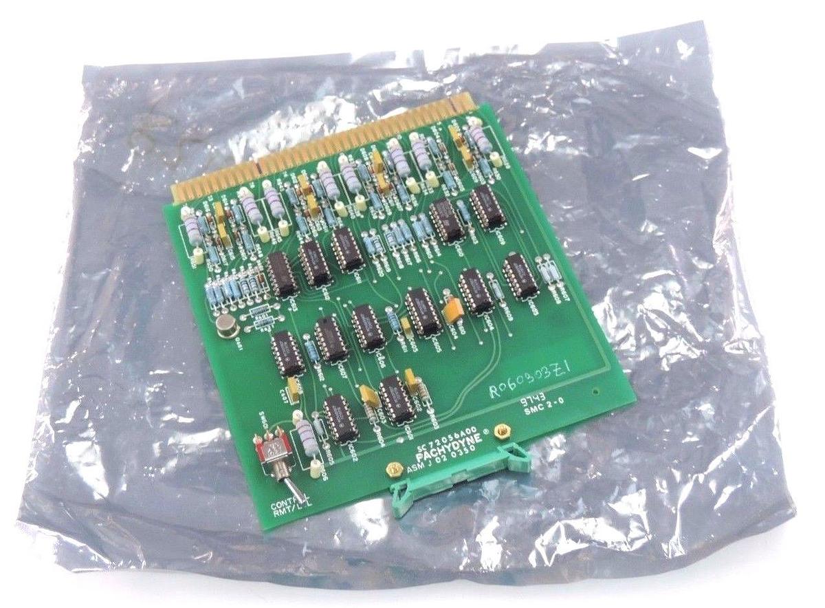 Used PACHYDYNE ASM J-02-0350 CONTROL RMT/LCL CARD SC 72056A00, BF-179-A, J020353
