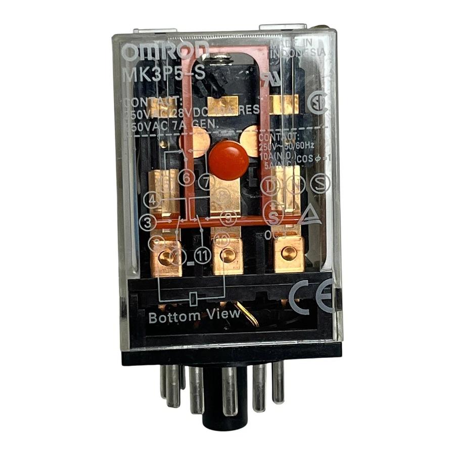 Lot of 2 Omron MK3P5-S 11-Pin Plug-in Relays 24VAC 3PDT 10A New Surplus