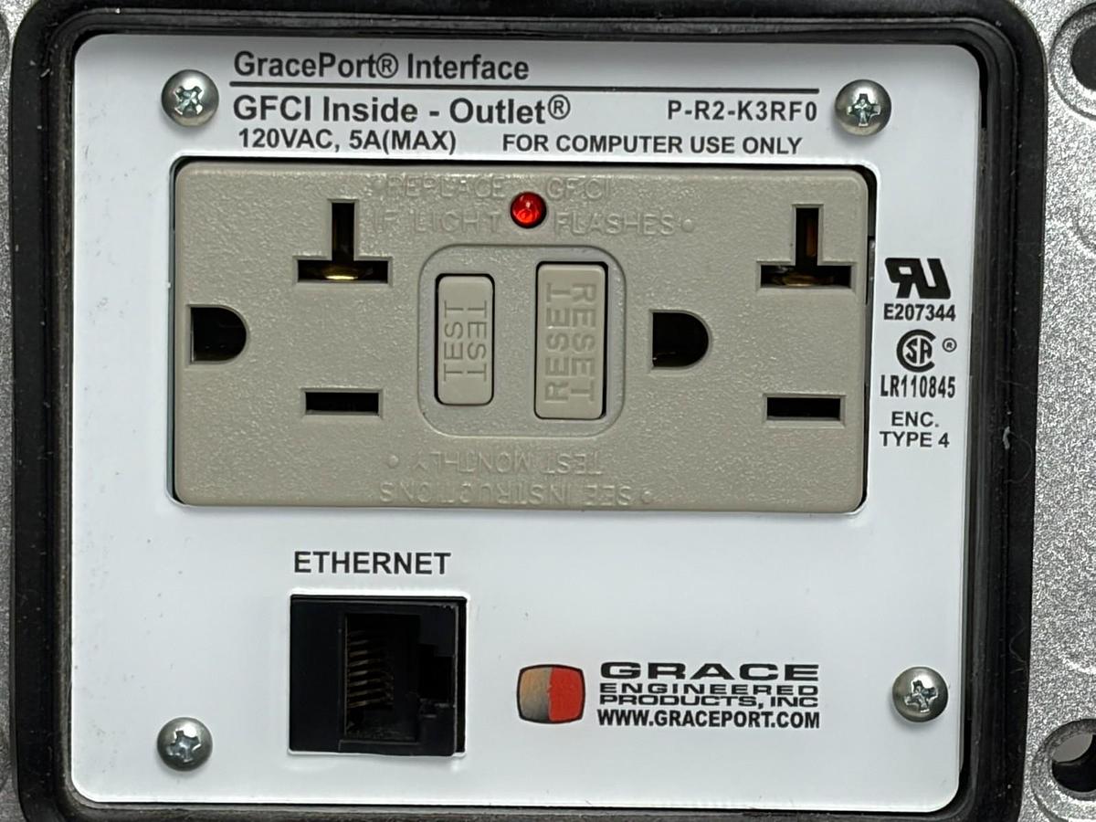 Used Grace Engineered Products P-R2-K3RF0 GracePort Interface GFCI Ethernet Module
