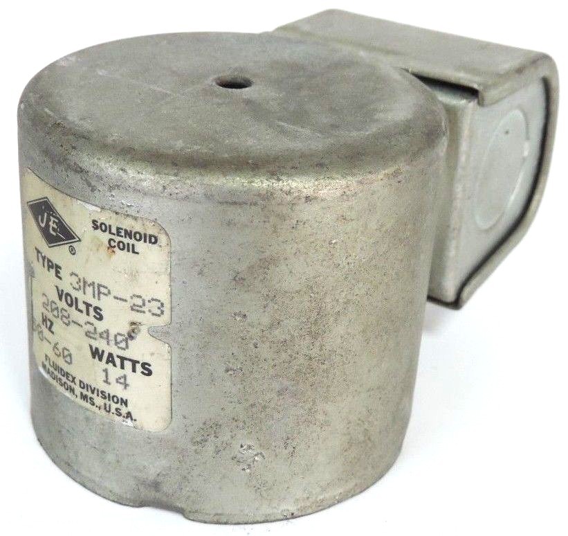 Used PARKER JACKES EVANS SOLENOID VALVE 208-240V 14W SOLENOID COIL NORMALLY CLOSED
