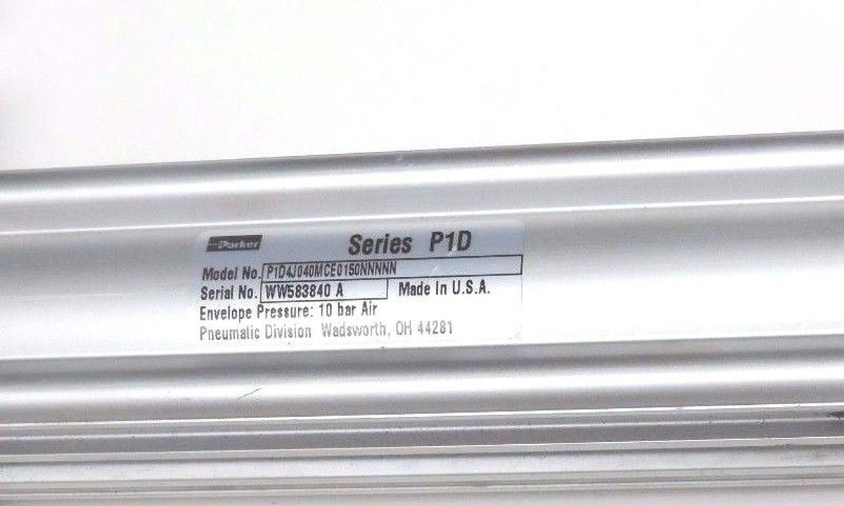 Used PARKER P1D4J040MCE0150NNNNN SER. P1D CYLINDER W/ MS-DET-174-A1 HEAD
