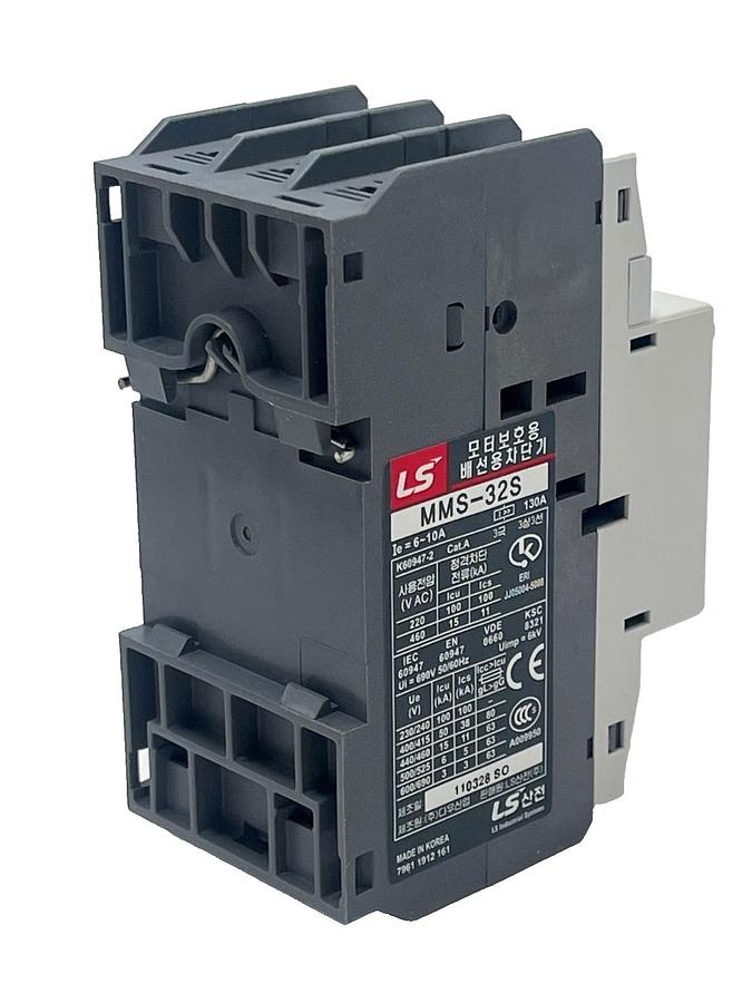 Used (2) LS Electric MMS-32S-10A Manual Motor Starter Protector 6A to 10A 3-Pole NSMP