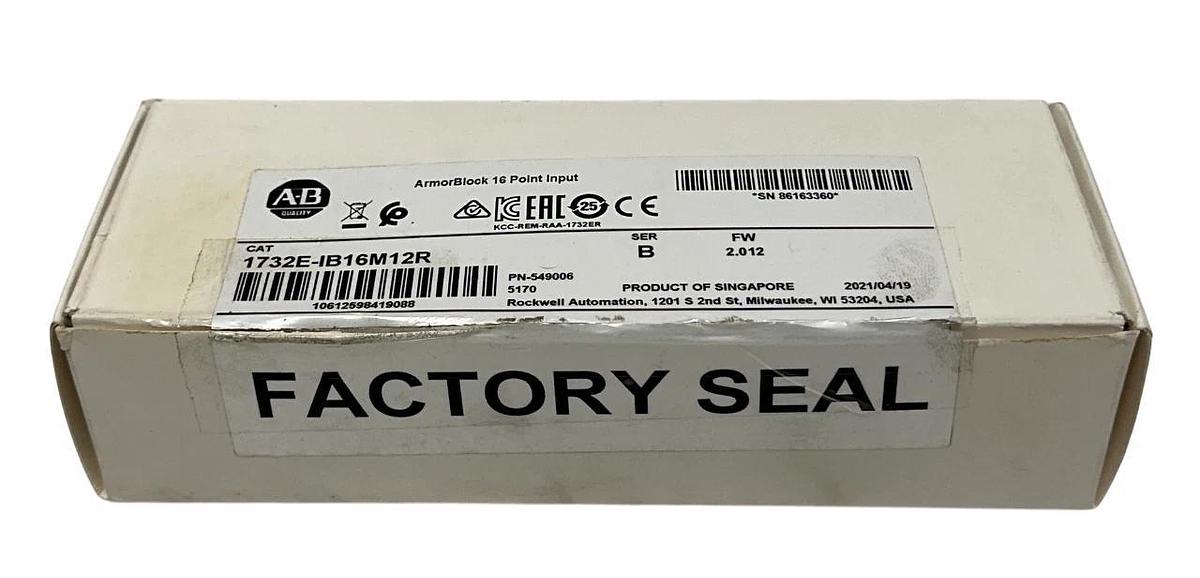 ALLEN BRADLEY 1732E-IB16M12R /B ArmorBlock 16-PT INPUT MODULE EtherNet/IP NSMP