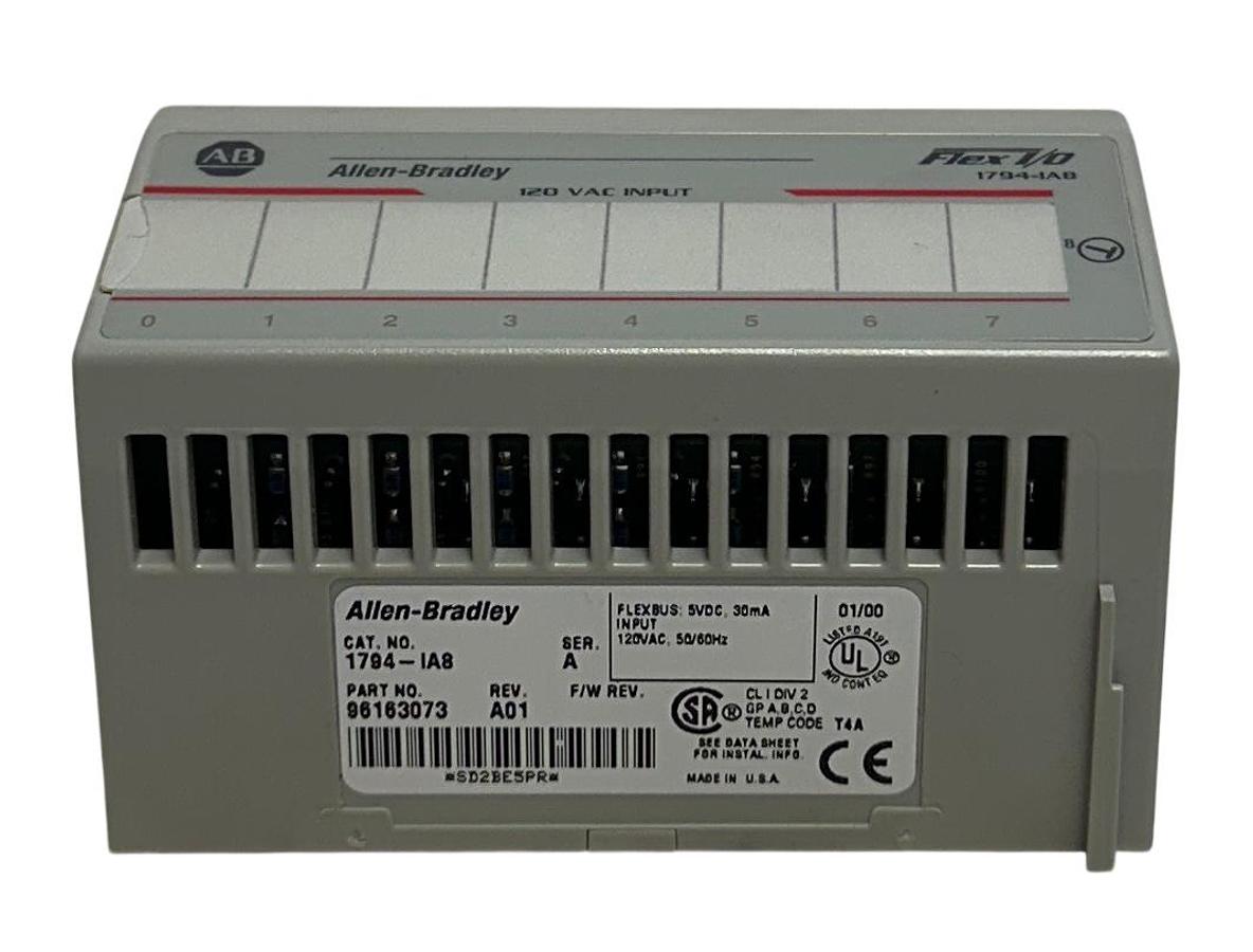 Used ALLEN BRADLEY 1794-IA8 /A Flex I/O Discrete Input MODULE 120VAC 8-Point DIN USNP