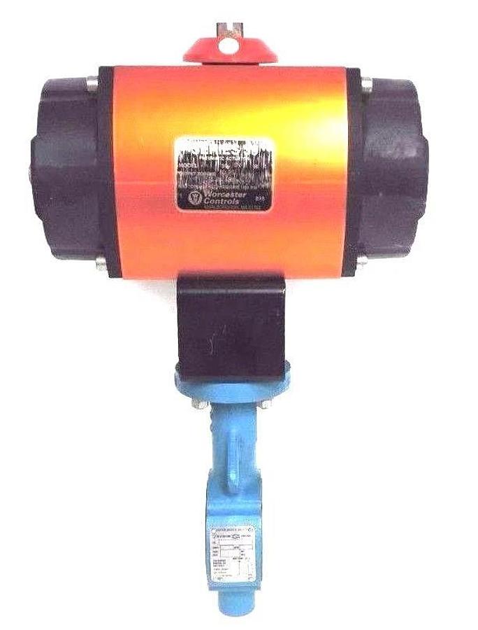Used WORCESTER MODEL 25 PNEUMATIC ACTUATOR SER. 39 W/ SERCK AUDCO 50IBN2RSA VALVE