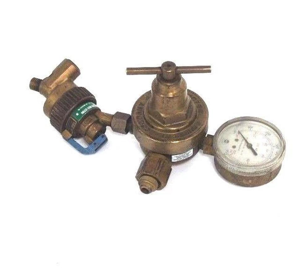 Used VICTOR EQUIPMENT S361C COMPRESSED GAS REGULATOR 373838 200PSI W/ AIRCO 8010786