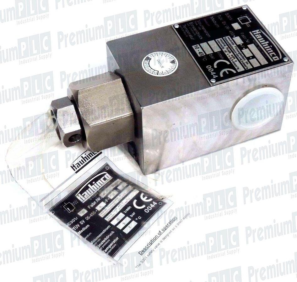 HAUHINCO S301/128 HYDRAULIC VALVE FAB 27113.08 TUV SV 06-455-12.8-F-210-220 NEW