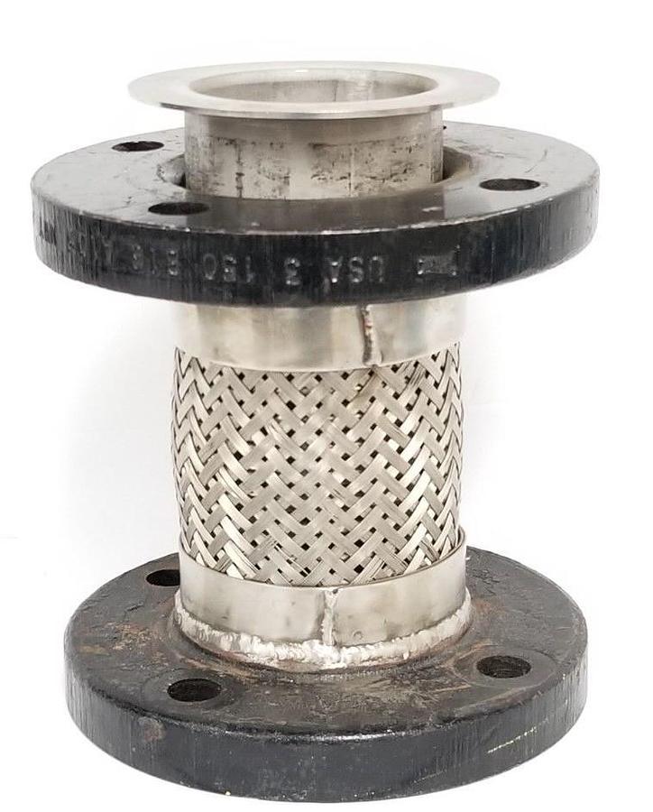 Used TLOT OF 2 GENERIC 3 150 B16 A105 MWY FLANGES W/ STAINLESS BRAIDED HOSE