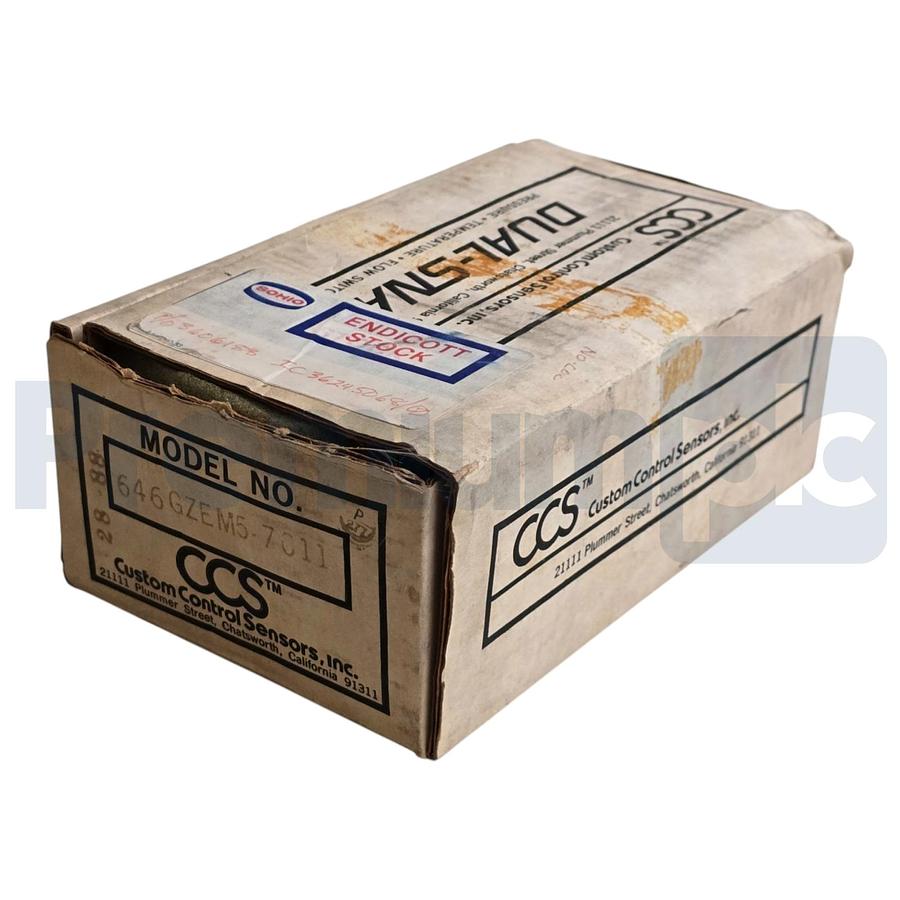 Used CCS Custom Control Sensors 646GZEM5-7011 Dual-Snap Pressure Switch 300-1000 PSIG